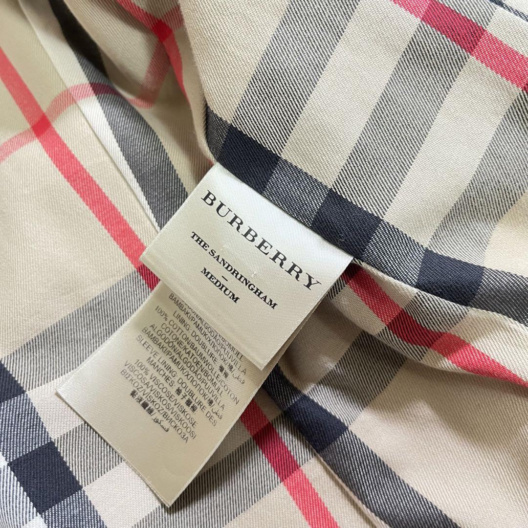 バーバリー BURBERRY サンドリンガム トレンチコート Mサイズ　38