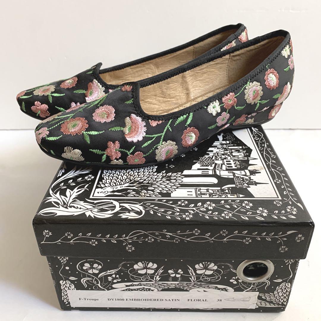 F-TROUPE 花刺繍 パンプスチャイナシューズ