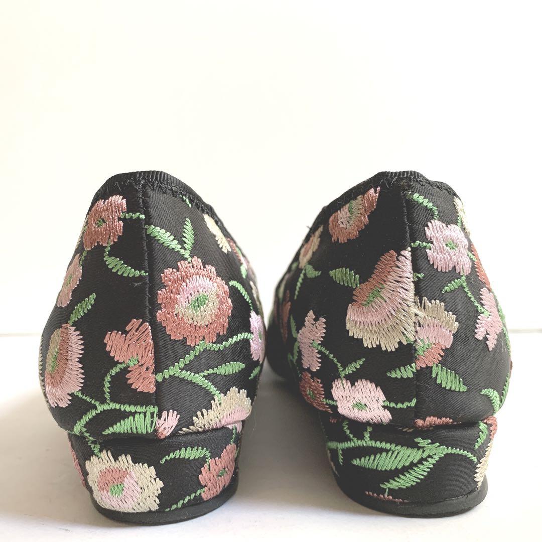 F-TROUPE 花刺繍 パンプスチャイナシューズ