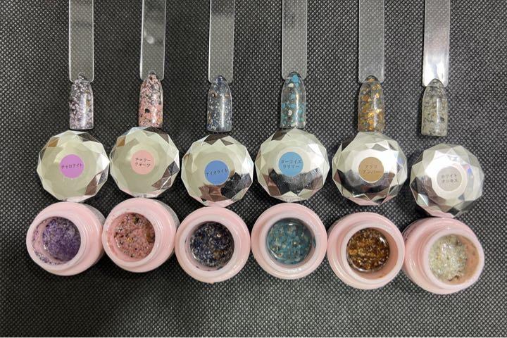 【acegel】アラビアンシリーズ 6色セット ジェルネイル 天然石ネイル