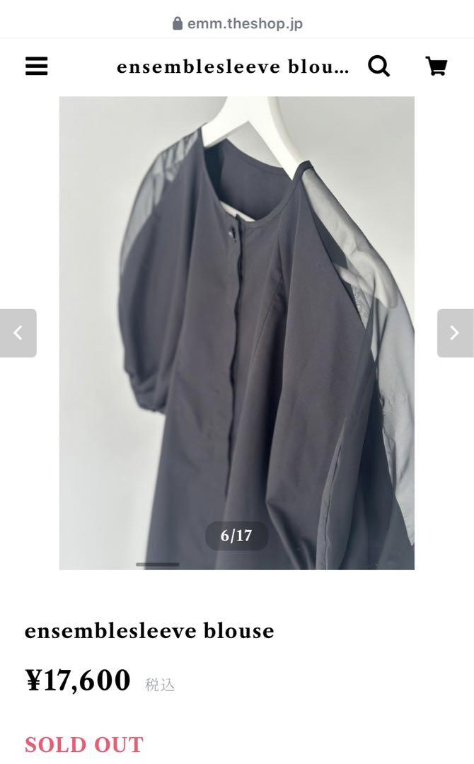 emm ensemblesleeve blouse 黒