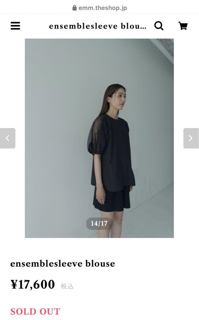 emm ensemblesleeve blouse 黒