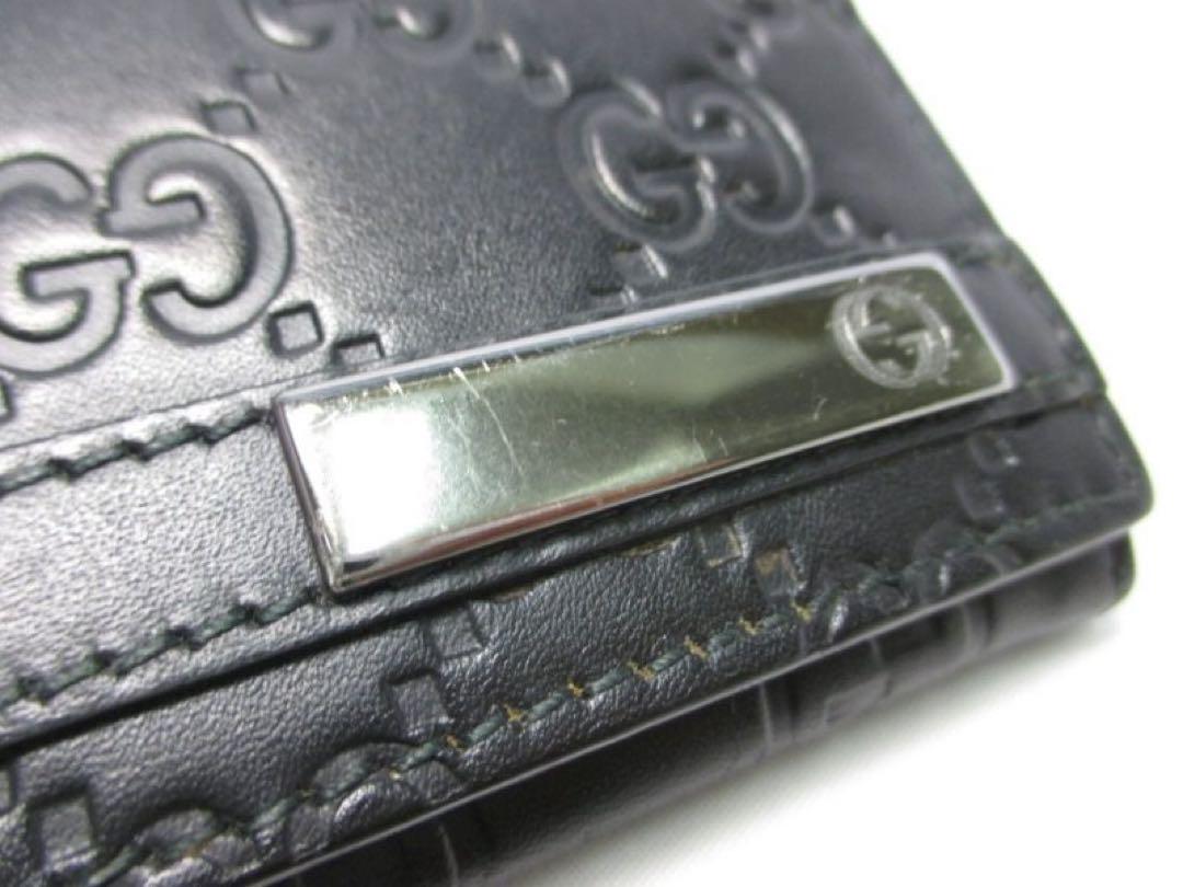 新品✨グッチ 名刺入れ カードケース  GGシマ レザー ブラック 黒 GUCCI - 美品 グッチ 名刺入れ カードケース カード入れ