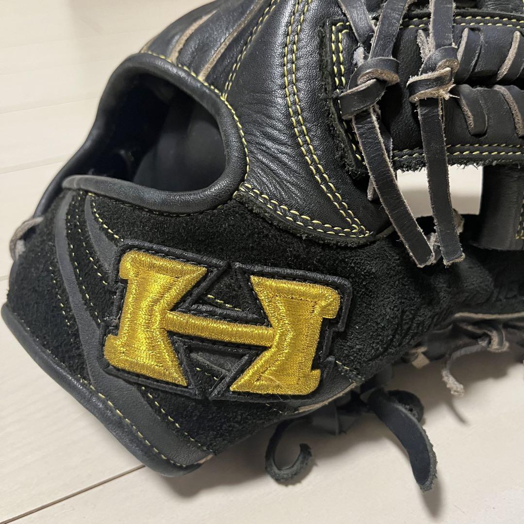ハイゴールド　グローブ　グラブ　野球　ブラック　ゴールド　内野　軟式　レア