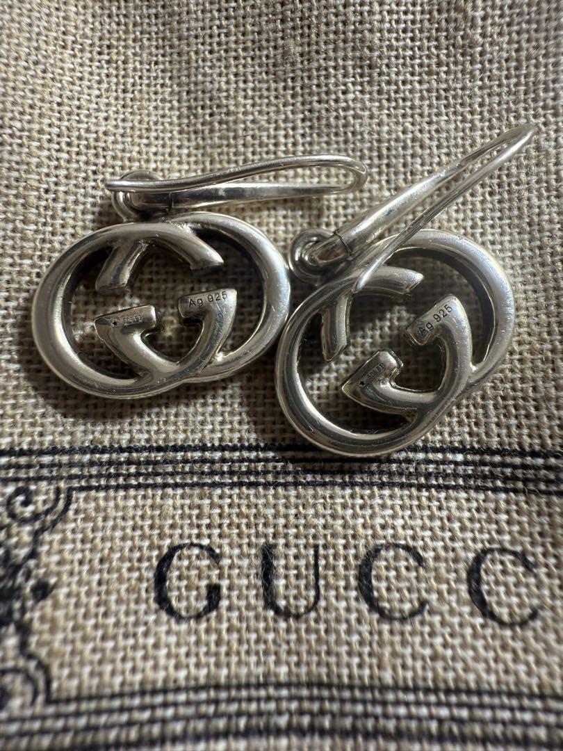 正規美品！グッチ　片耳ピアス　ダブルGロゴ　Ag925 GUCCI グッチ ピアス ダブルG シルバー925 - メルカリ