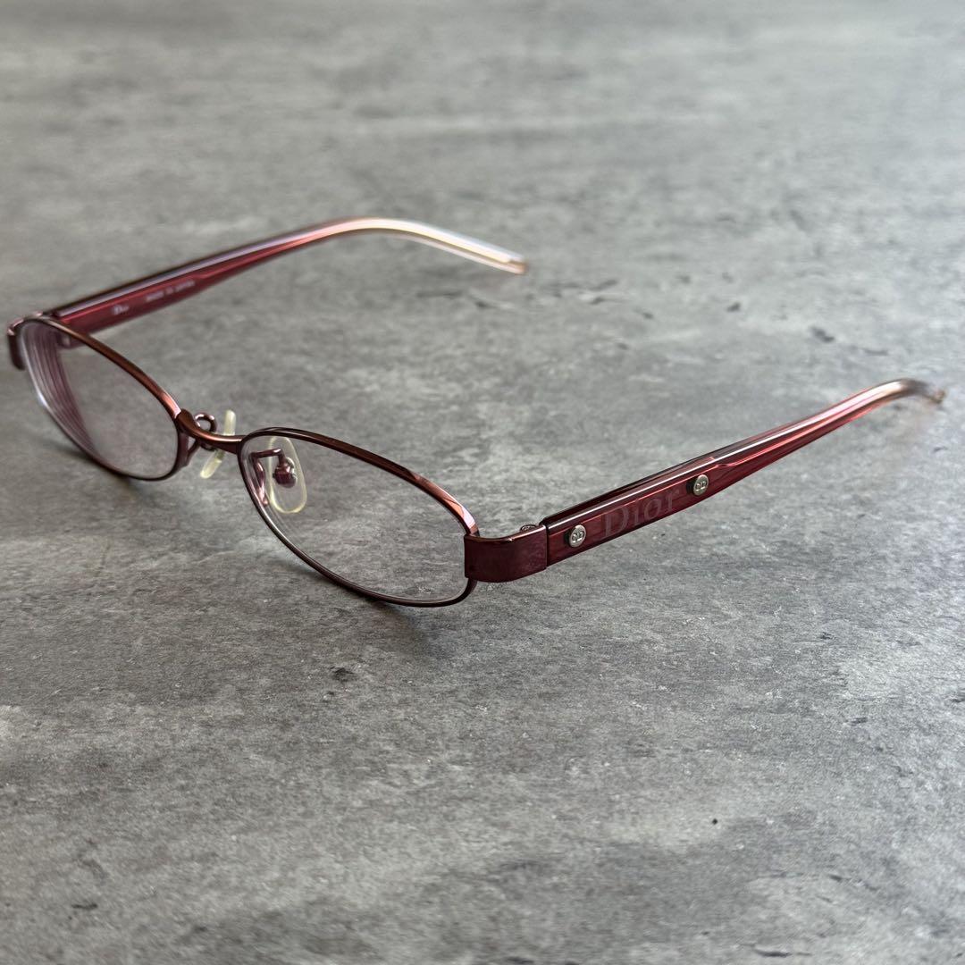 美品】Dior メガネ CD-7570J 赤 日本製 チタン製 軽量 - メルカリ
