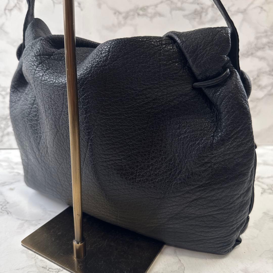 CARLOS FALCHI カルロスファルチ USA製 本革 ショルダーバッグ黒