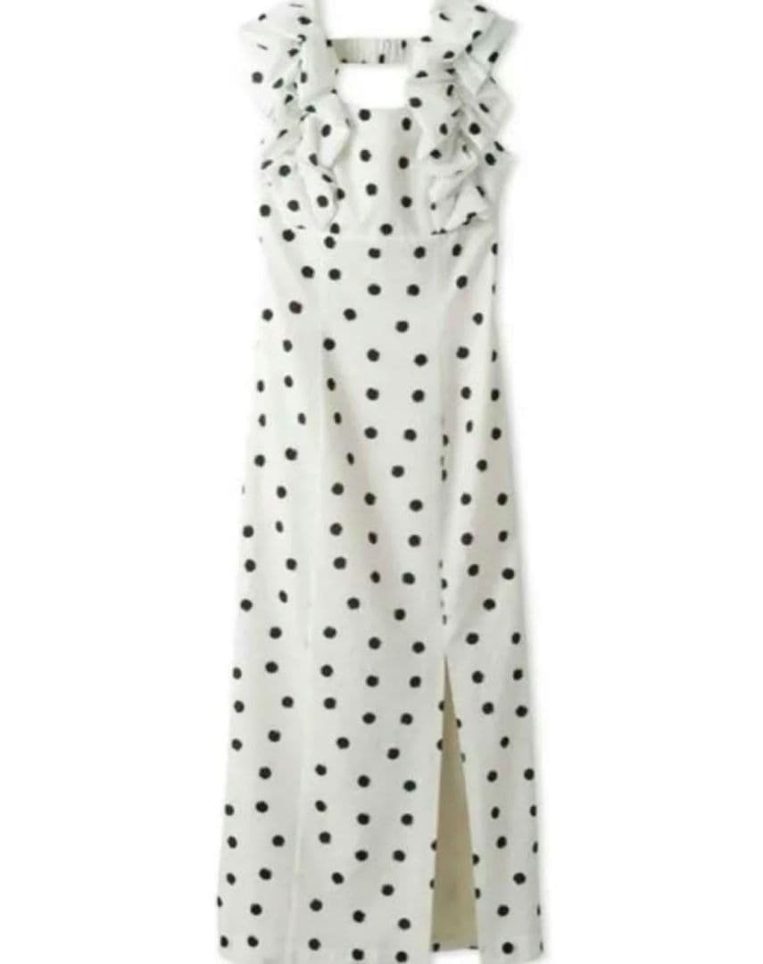 【新品タグ付き】SNIDEL ドット柄ノースリーブワンピース