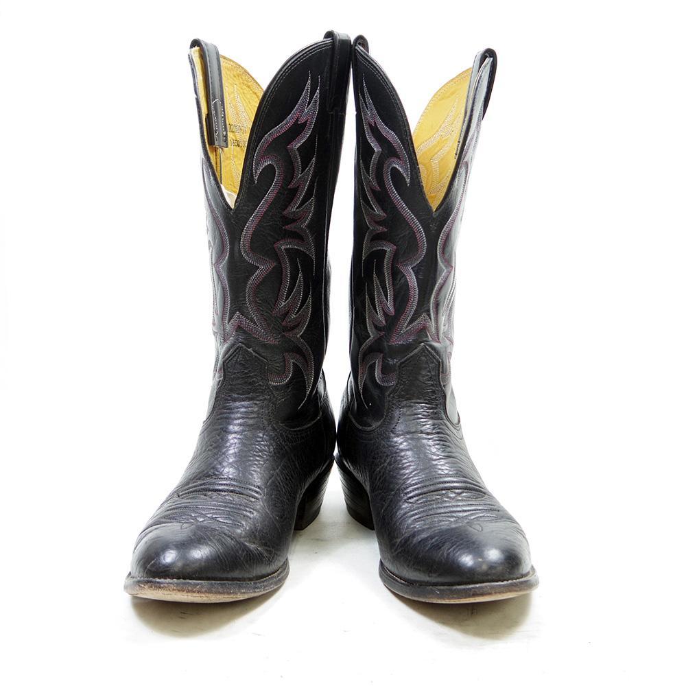 INDIANA BOOTS ブラックウエスタンブーツ/P3097