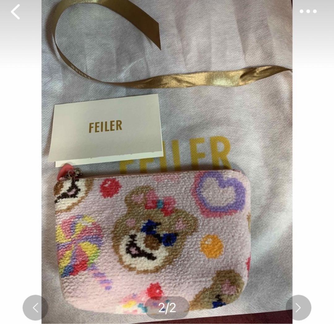 【新品未使用ショッピング付き】ハッピーポップニナ フェイラー ポーチ大 国内『LOVERARY BY FEILER』ハッピーポップニコ＆ニナ ポーチ