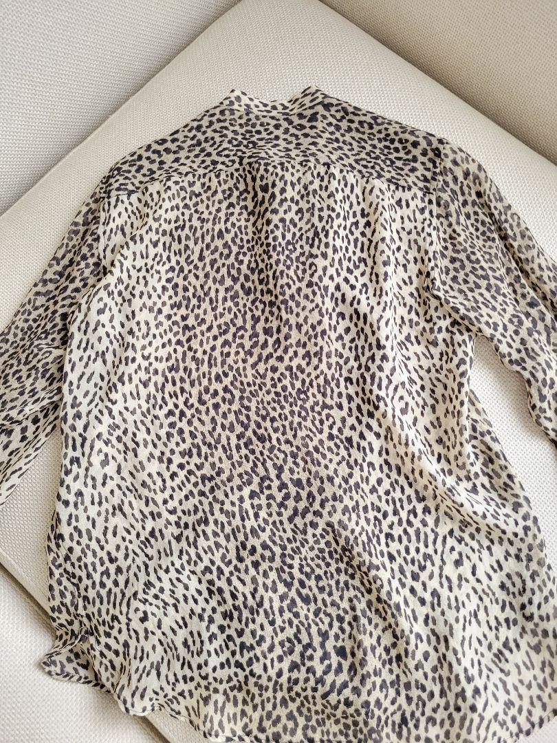 【SGAK】SAINT LAURENT サンローランレオパード 柄 シャツ