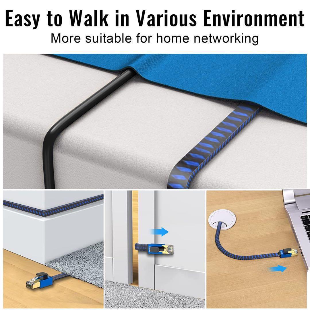 CAT8 LANケーブル 3M カテゴリー8 イーサネットケーブル RJ45