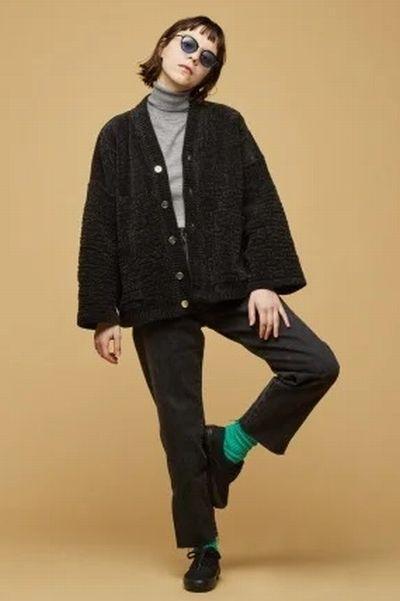 美品 ヤシキ 18AW Nitibo Hanten Cardigan キモノ M