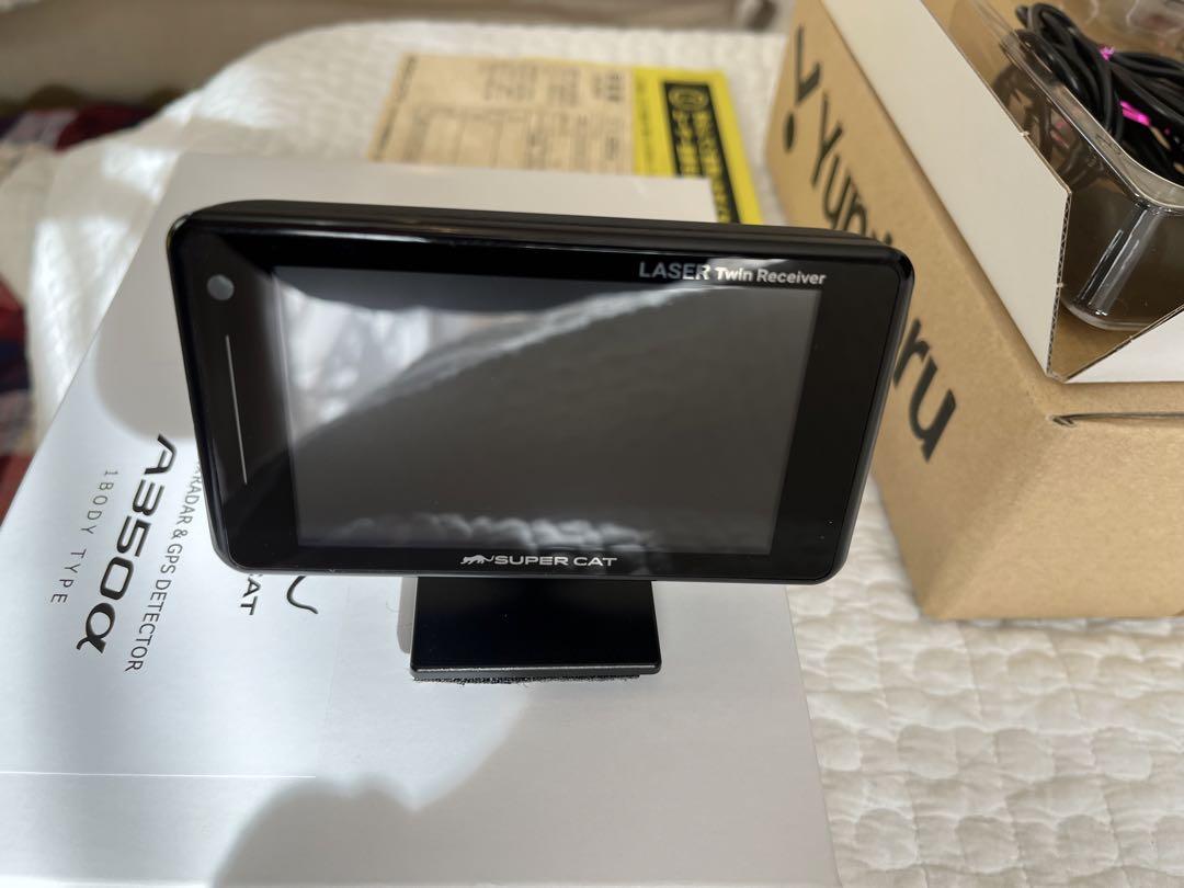 紅　ユピテル A350α GPSアンテナ内蔵レーザーレーダー探知機