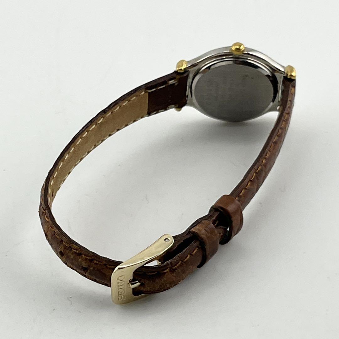 稼働/良品】SEIKO クォーツ 4N01-0560 アイボリー レディース