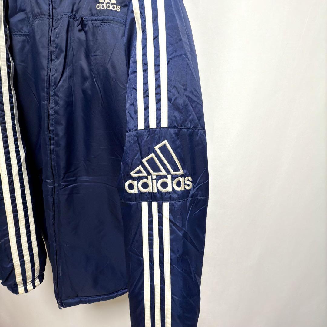 adidas アディダス　ロゴ刺繍　万国旗タグ 90's リバーシブル　フリース