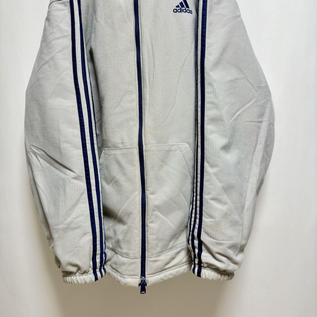 adidas アディダス　ロゴ刺繍　万国旗タグ 90's リバーシブル　フリース