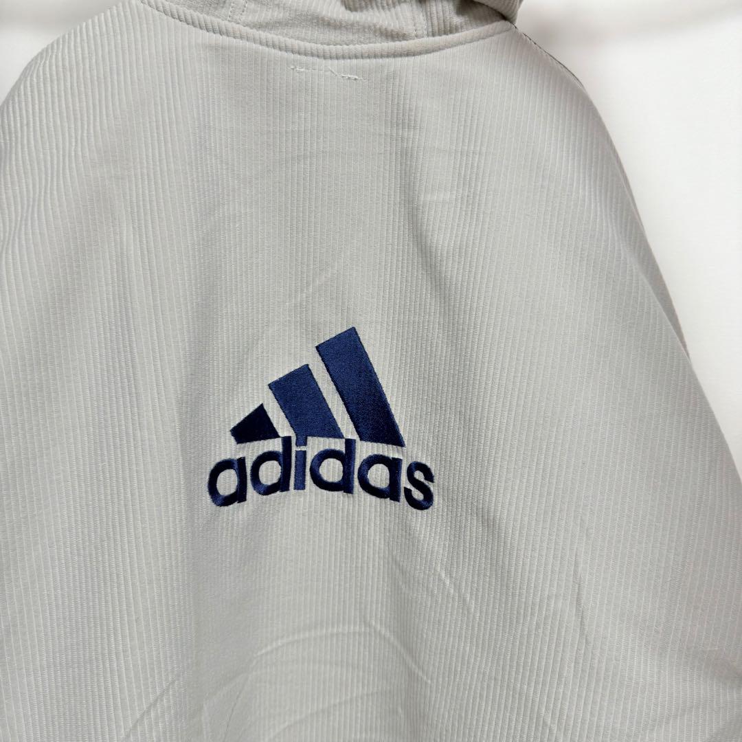 adidas アディダス　ロゴ刺繍　万国旗タグ 90's リバーシブル　フリース