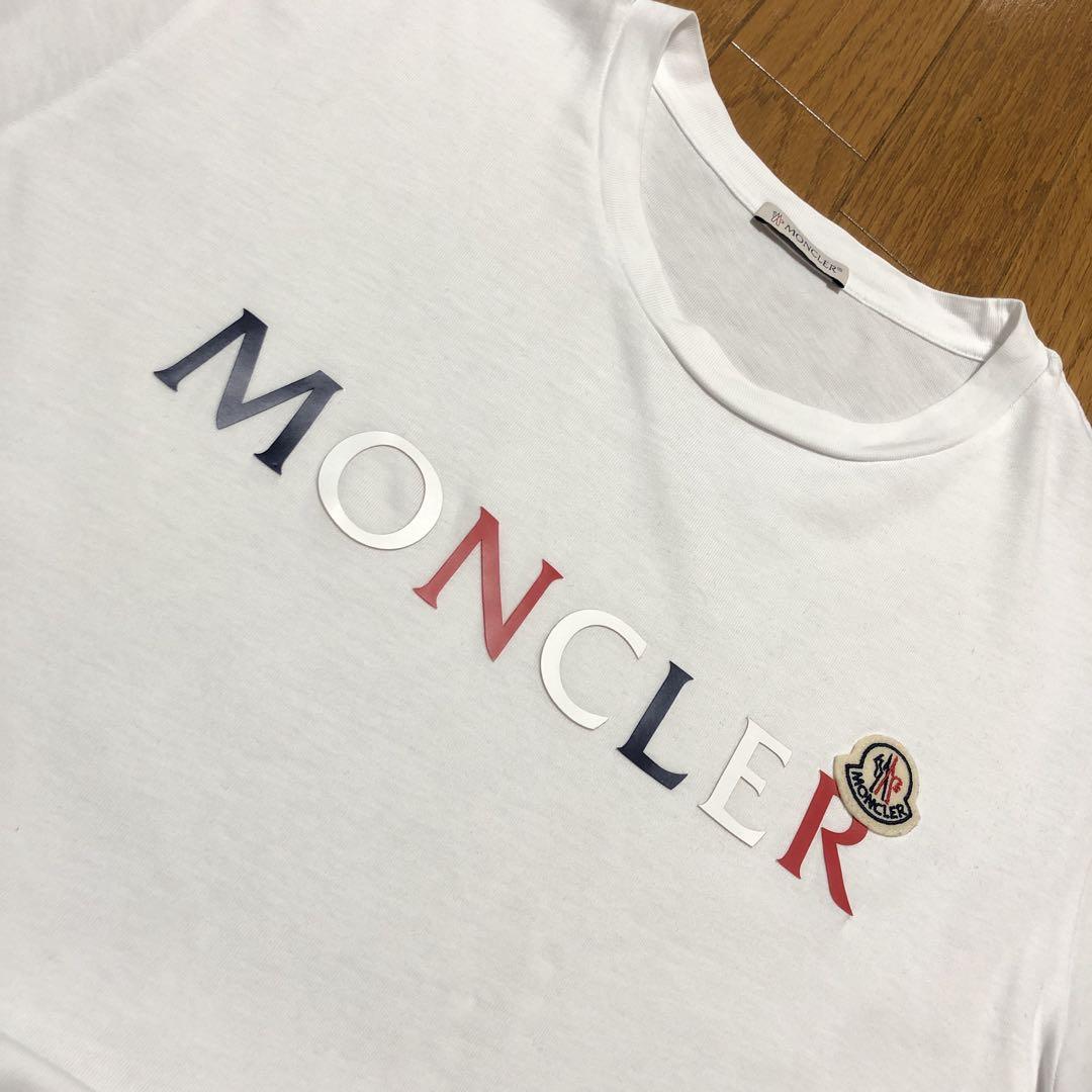 極美品　モンクレール　トリコ　ロゴ　Tシャツ　ホワイトL 国内正規品 4S313