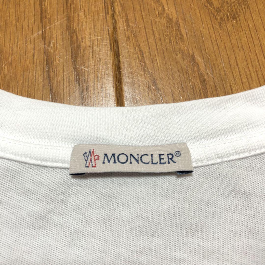 極美品　モンクレール　トリコ　ロゴ　Tシャツ　ホワイトL 国内正規品 4S313