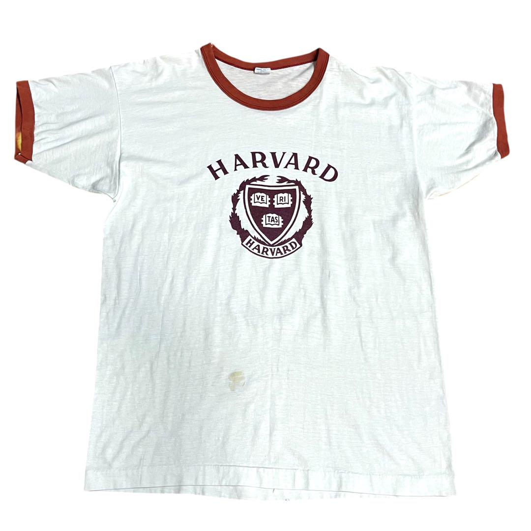 70s Champion チャンピオン リンガーTシャツ HARVARD XL