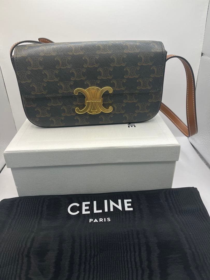 スーパーセール期間限定 セリーヌ Celine ショルダーバッグ トリオンフ