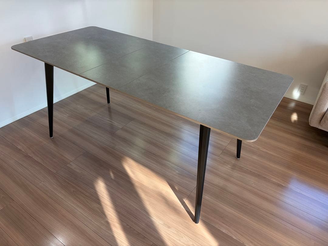 セラミック　伸縮式ダイニングテーブル