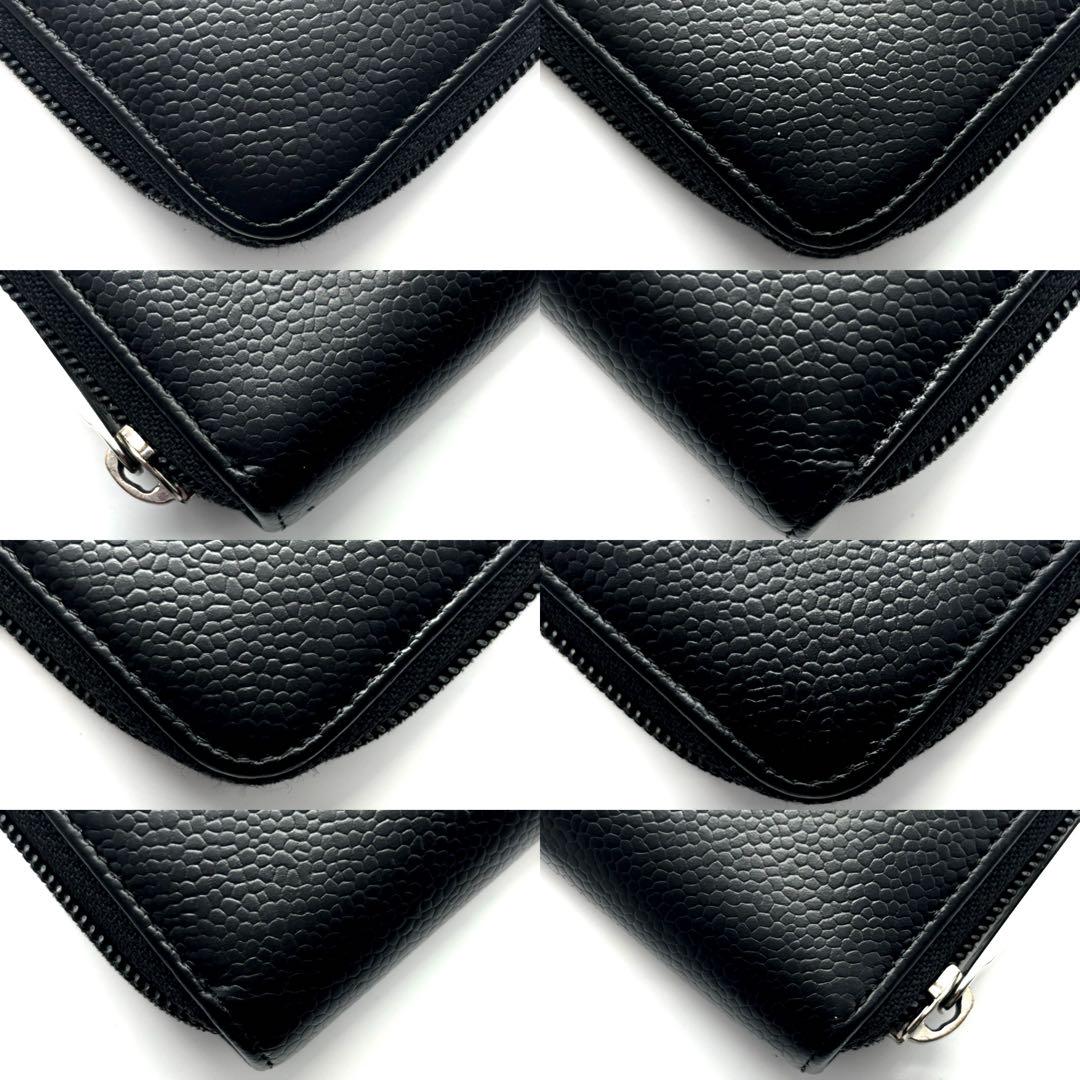 【極美品✨】シャネル ココステッチ デカココ キャビア ラウンドジップ 長財布 極美品✨新型】シャネル ココステッチ キャビア ラウンドジップ
