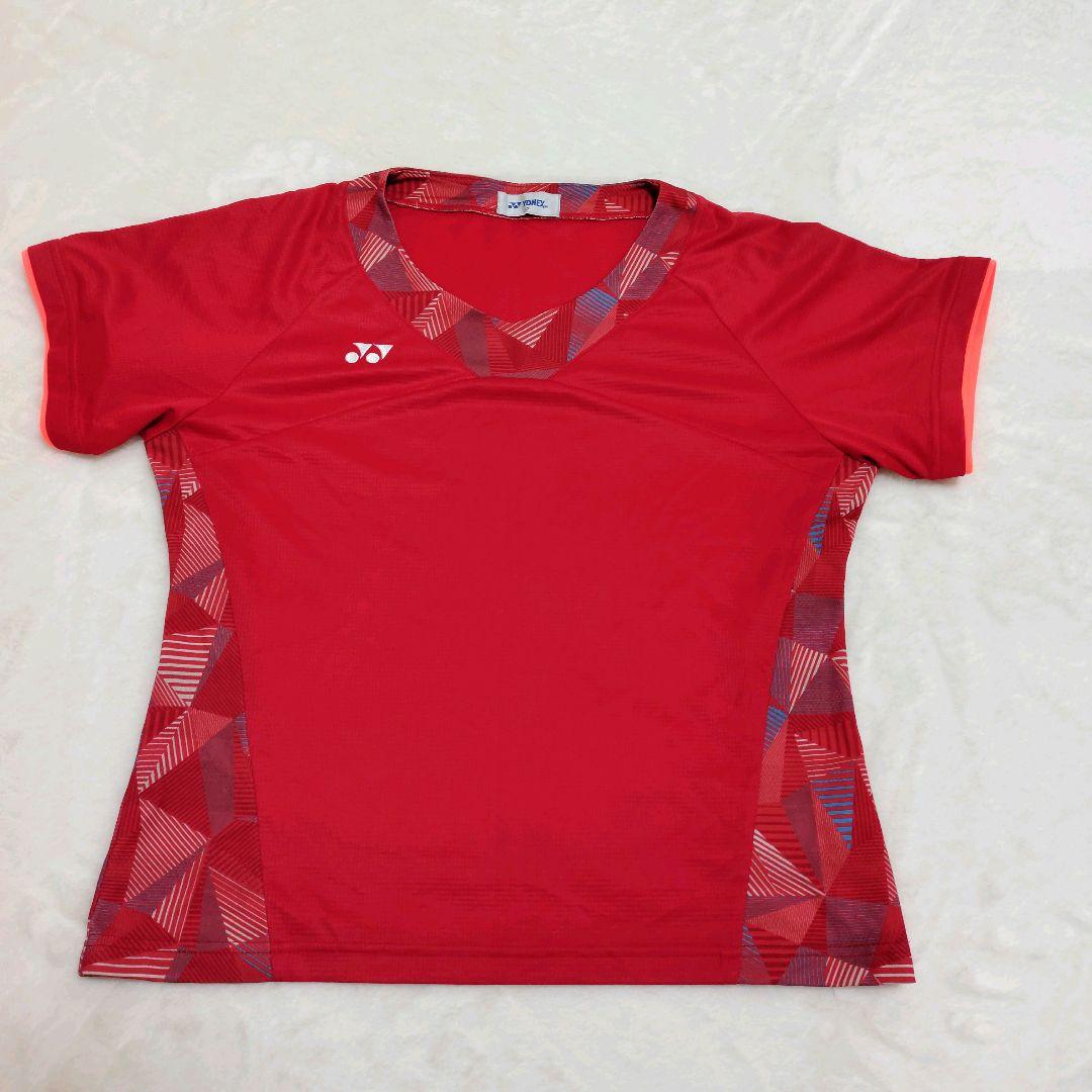ヨネックス tシャツ YONEX レッド シャツ 幾何学模様 赤系