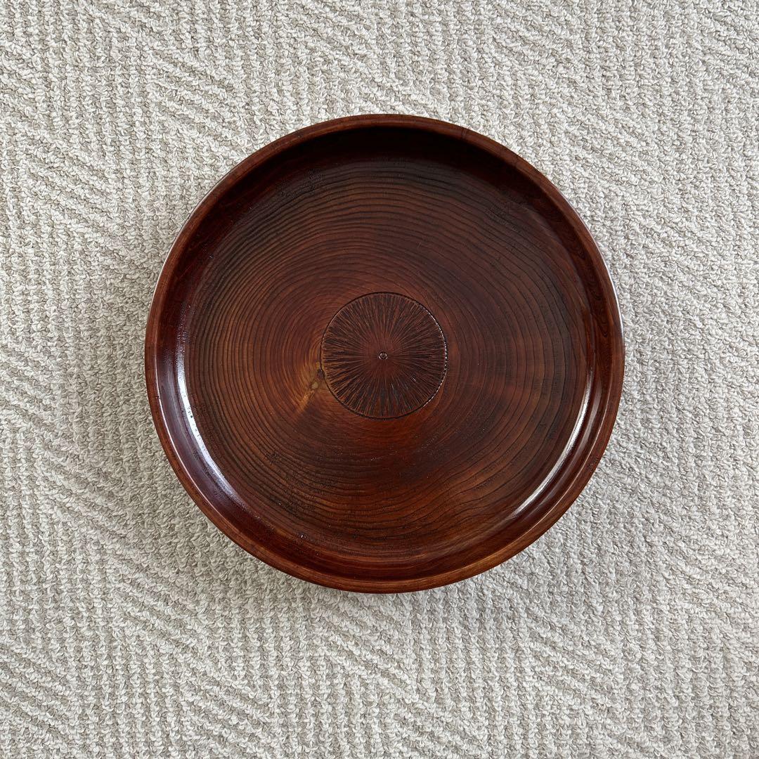 山中木製漆器　尺3飾り盆 山中漆器 木製円形皿 盆 - メルカリ