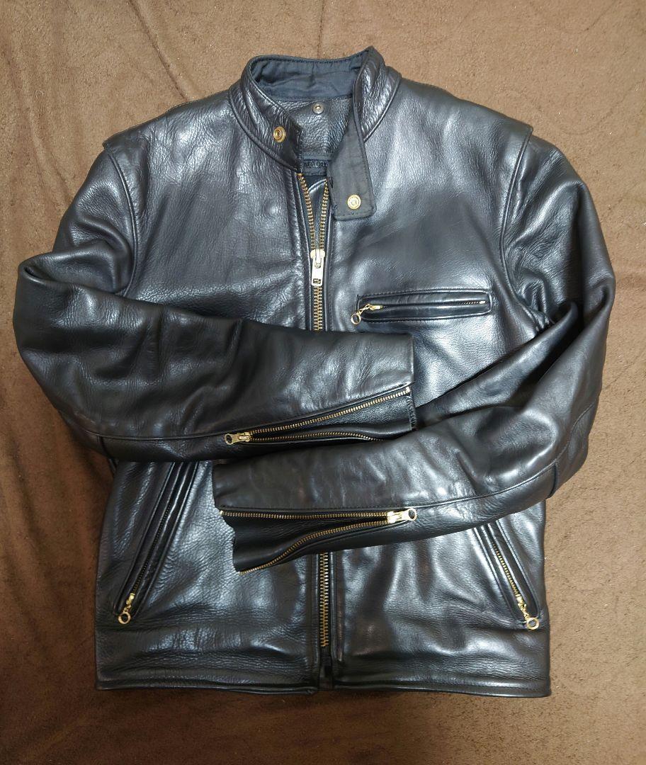 VANSON シングルライダース レザー サイズ36 美品 ライナー付き
