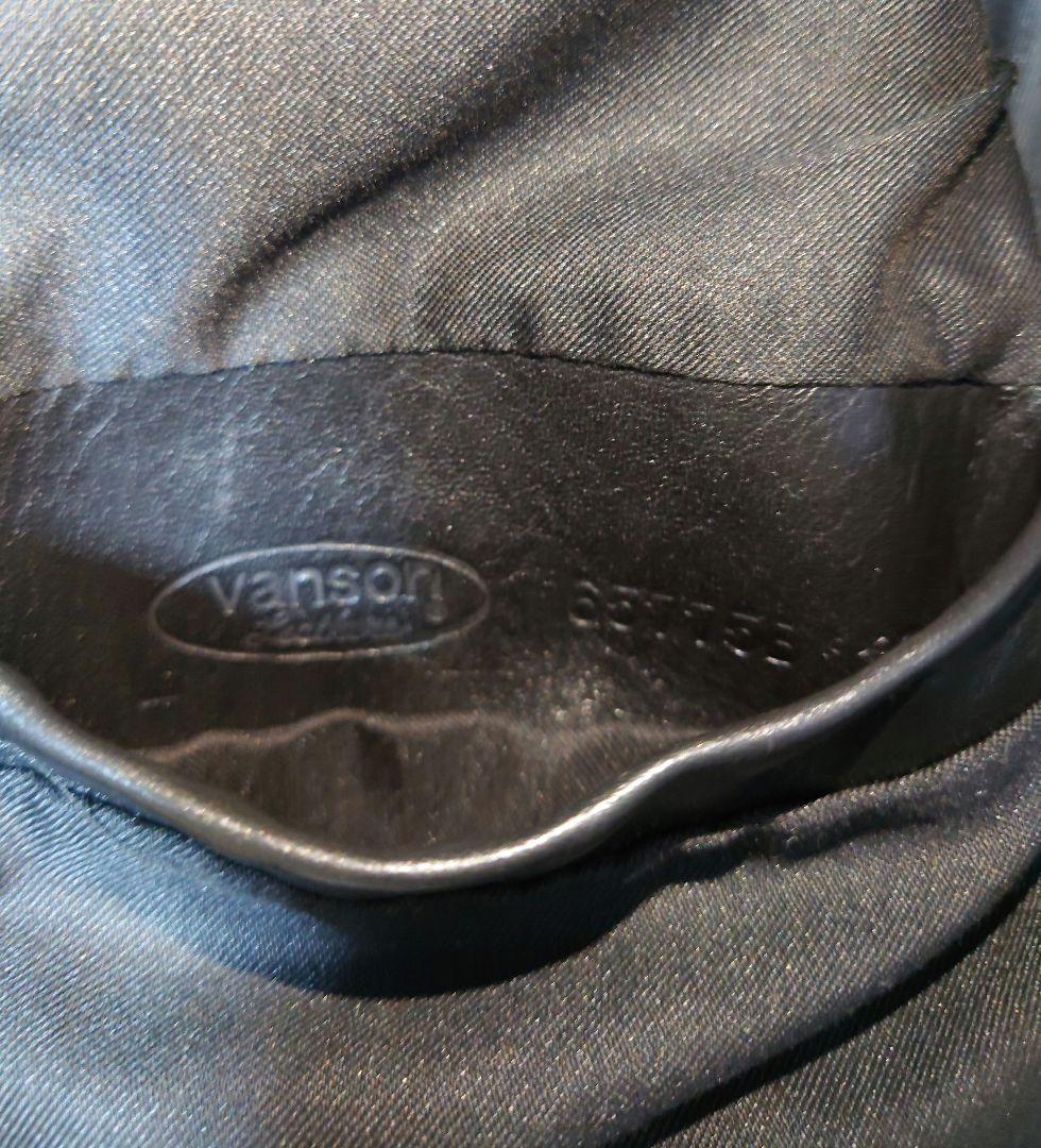 VANSON シングルライダース レザー サイズ36 美品 ライナー付き