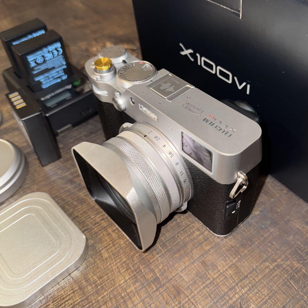 Fujifilm X100Ⅵ シルバー レンズフード プロテクターセット Fujifilm X100Ⅵ シルバー レンズフード プロテクターセット