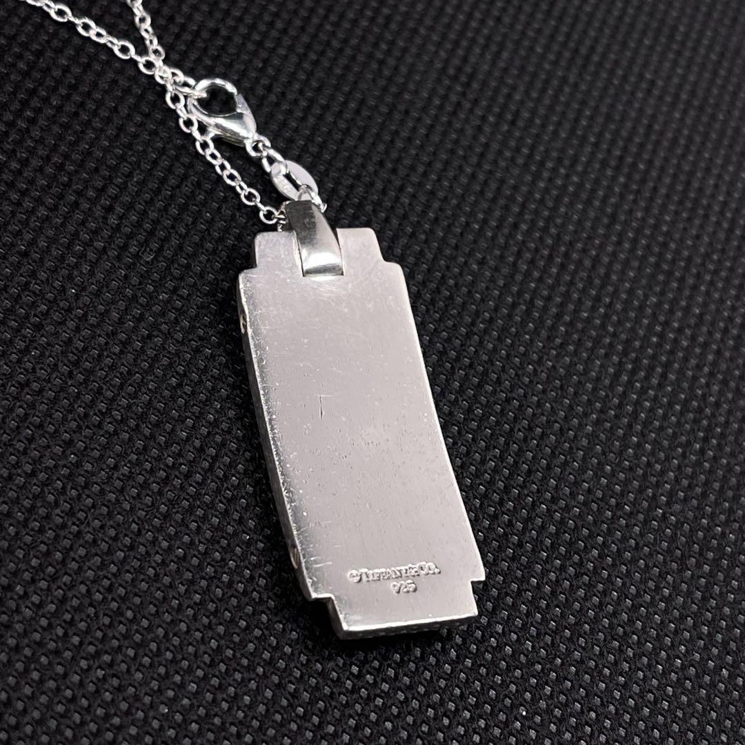 【送料無料/即納】  TIFFANY&Co. ティファニー シルバー#A-210 プレート ネックレス アクセサリー