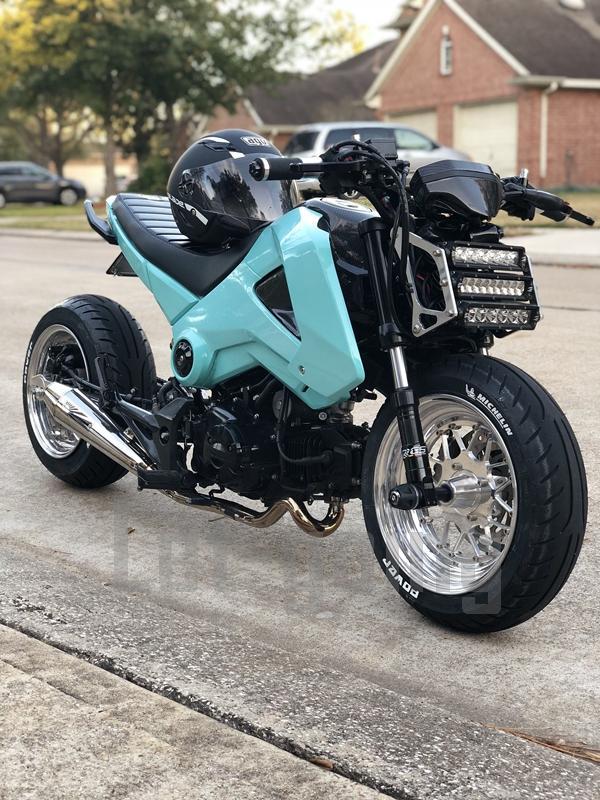 黒赤 汎用LED3段ヘッドライト ズーマー グロム Z125 grom