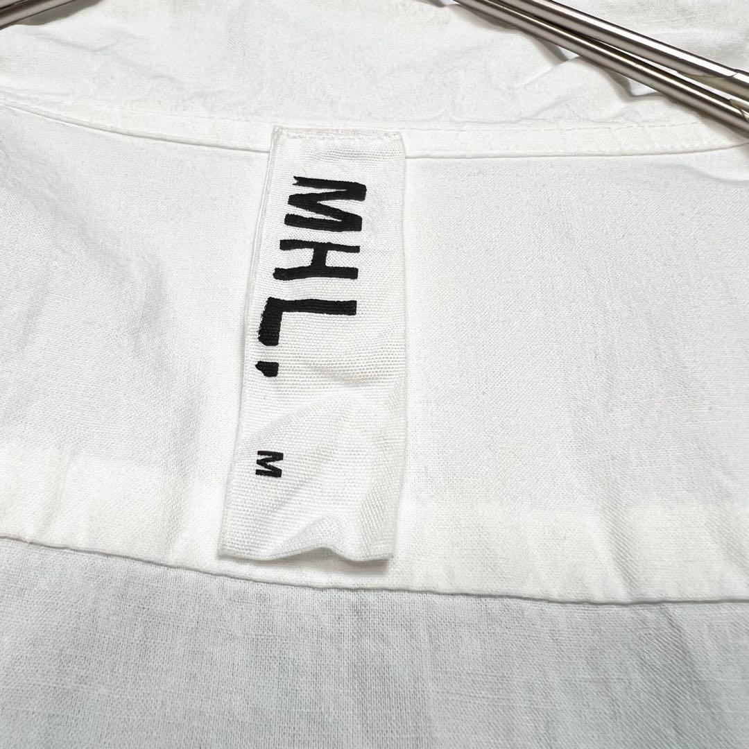 MHL. マーガレットハウエル　コットンリネンショートスリーブシャツ　M 美品