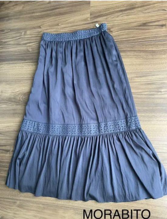 新品 38レディース ロングスカート モラビト 紺 カットワークレーススカート カットワークレーススカート 38 新品 38レディース ロングスカート モラビト 紺 カットワークレーススカート カットワークレーススカート 38