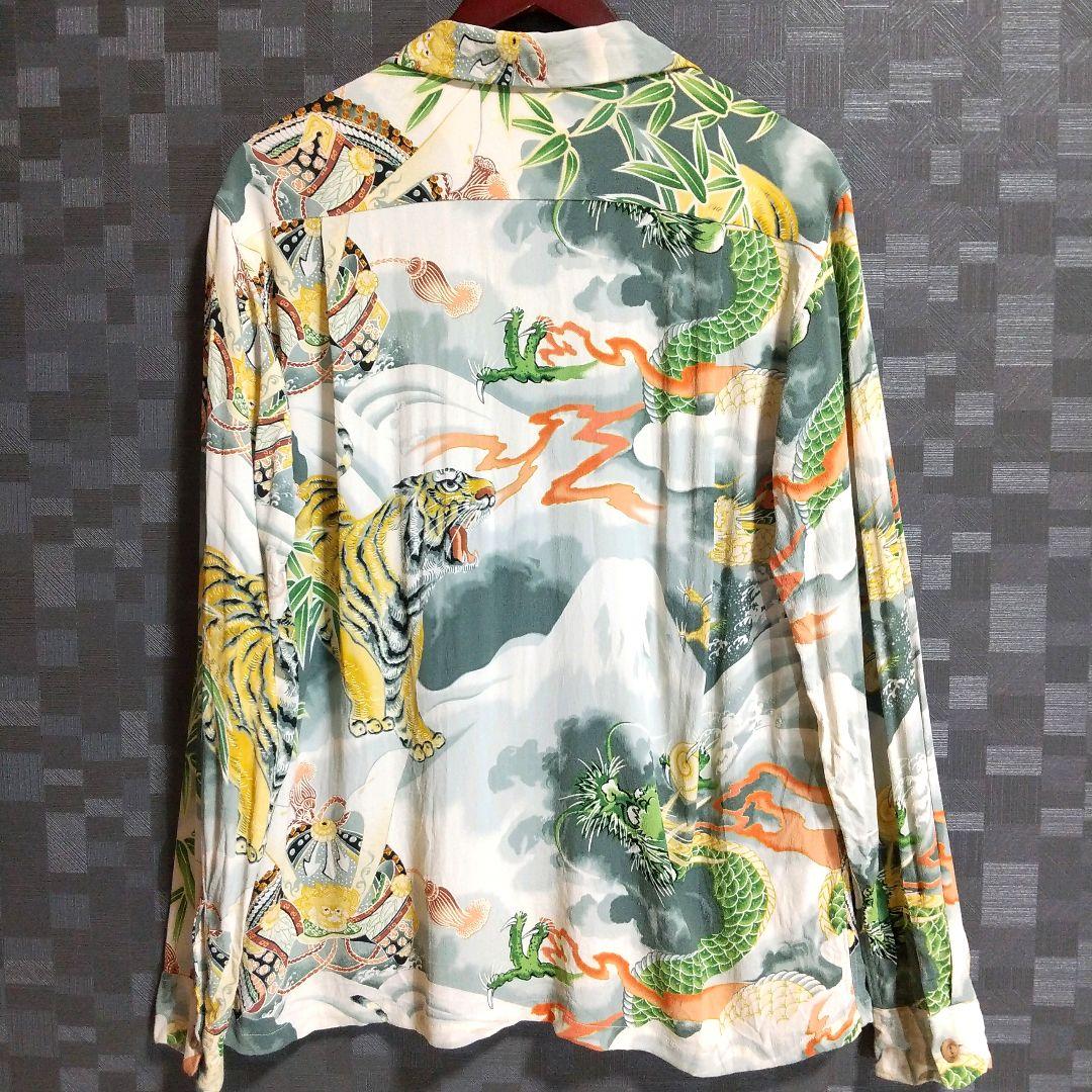 大特価在庫 夏物 SUN SURF 龍 虎 兜 富士山 雷鳴 和柄 アロハ ロンT OZF6R-m12909373443 得価特価