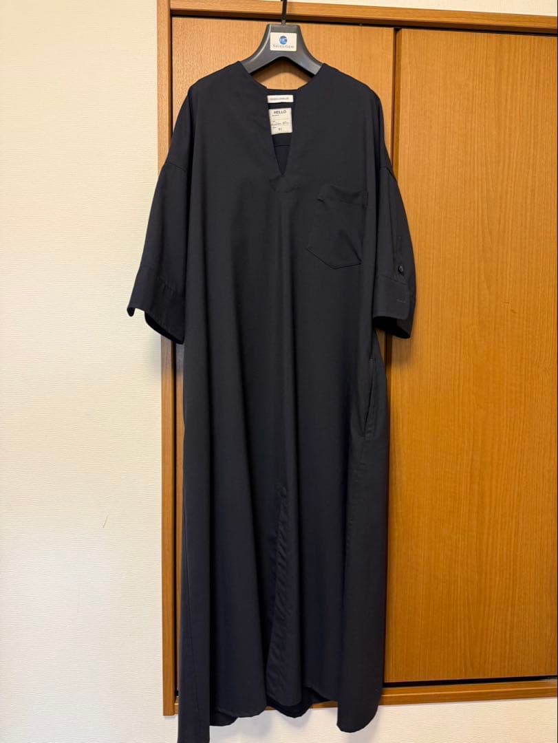 MADISONBLUE ネイビー 半袖シャツワンピース 01 SM MADISON BLUE