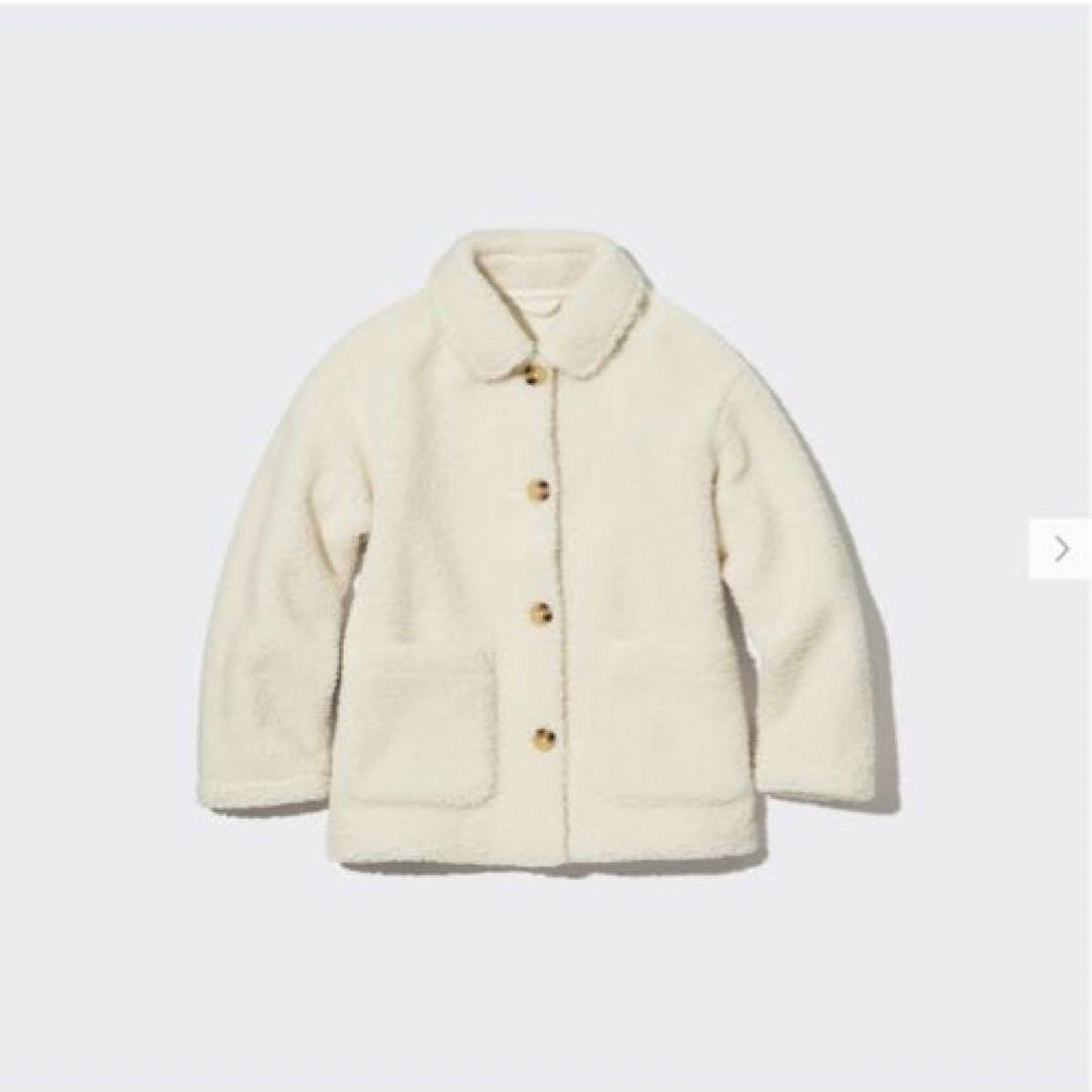 リンクコーデ 【新品】UNIQLO 防風アウターフリースショートコート