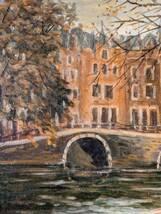 【真作】絵画　益田泰成　油彩10号　パリの秋　秋の風情を描いた一品　V77