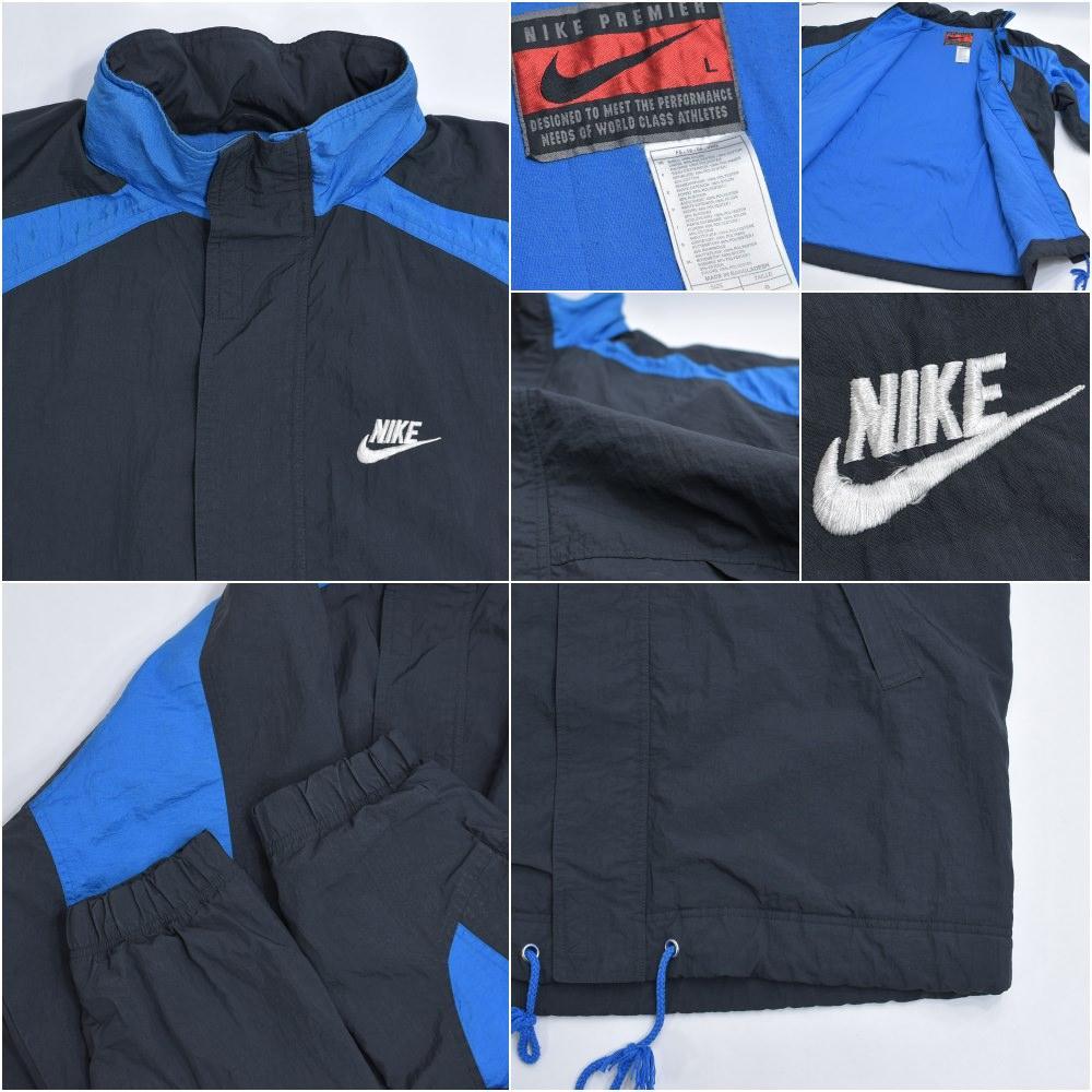 NIKE Premierナイロンジャケット イタリア代表デザイン　古着　XL 90's ナイキナイロンジャケット ナイキプレミアム イタリア NIKE