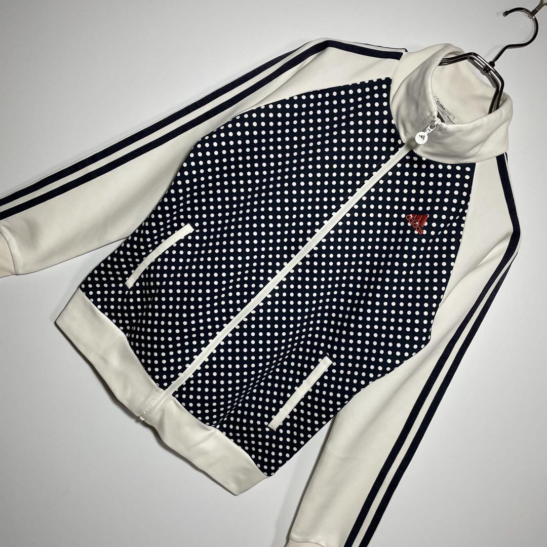 adidas アディダス　ジャージ　サイズM トラックジャケット　ドット柄　古着