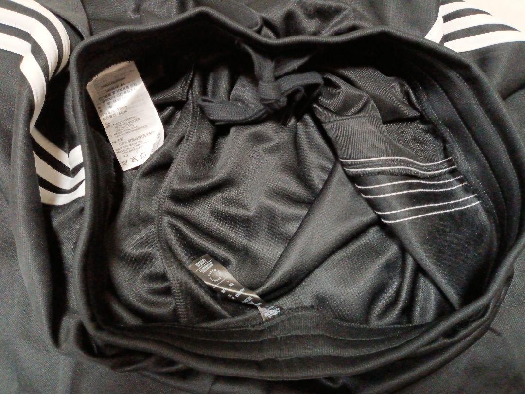 adidasアディダス新品セットアップパーカージャージトップスボトムス上下黒XL