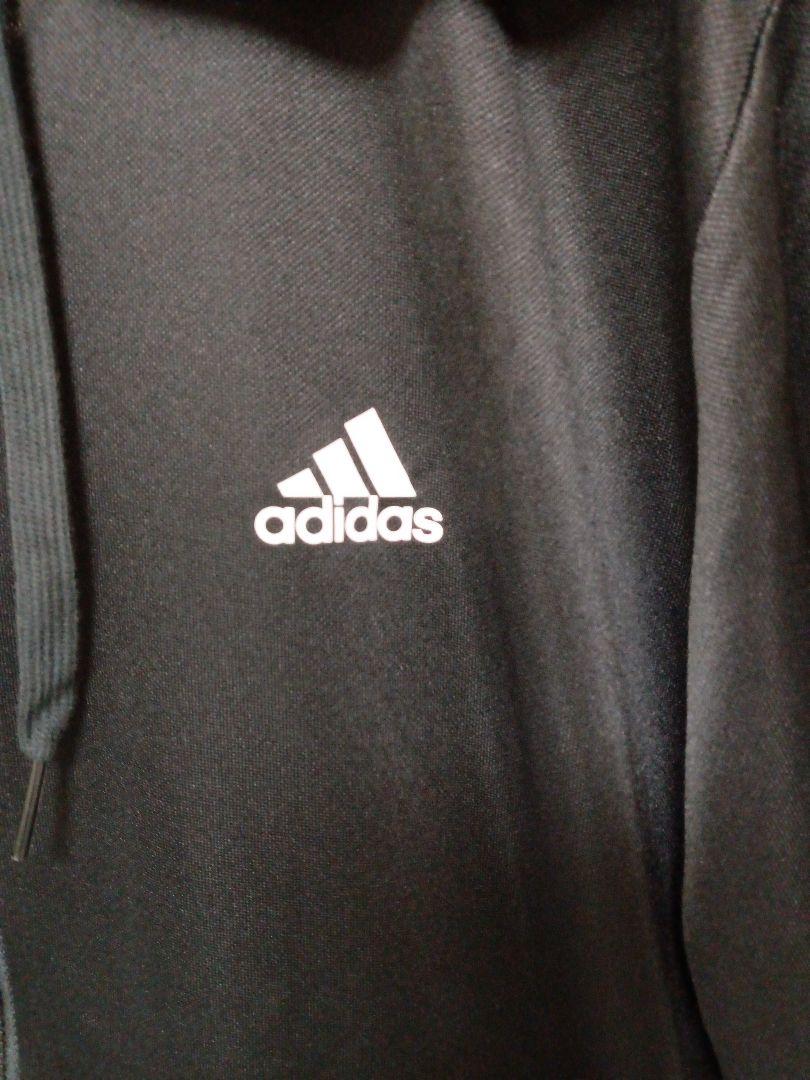 adidasアディダス新品セットアップパーカージャージトップスボトムス上下黒XL