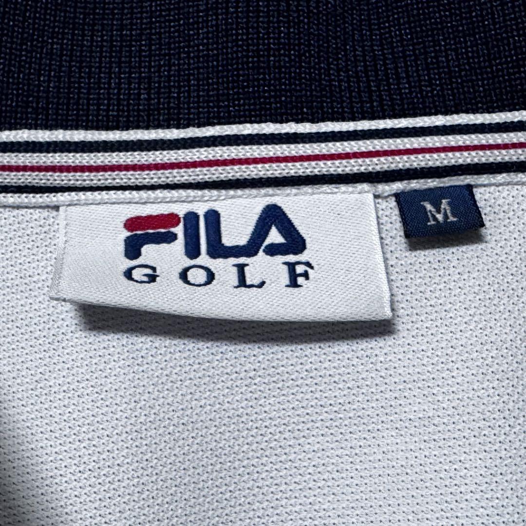 FILA GOLF フィラゴルフ 総柄 ロゴ 半袖 ポロシャツ ゴルフウェア
