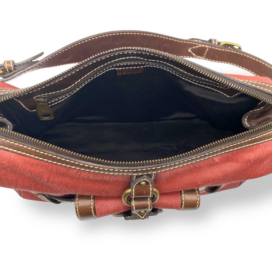 【激レア】CELINE ハラコバッグ　ハンド　ワンショルダー　馬車金具