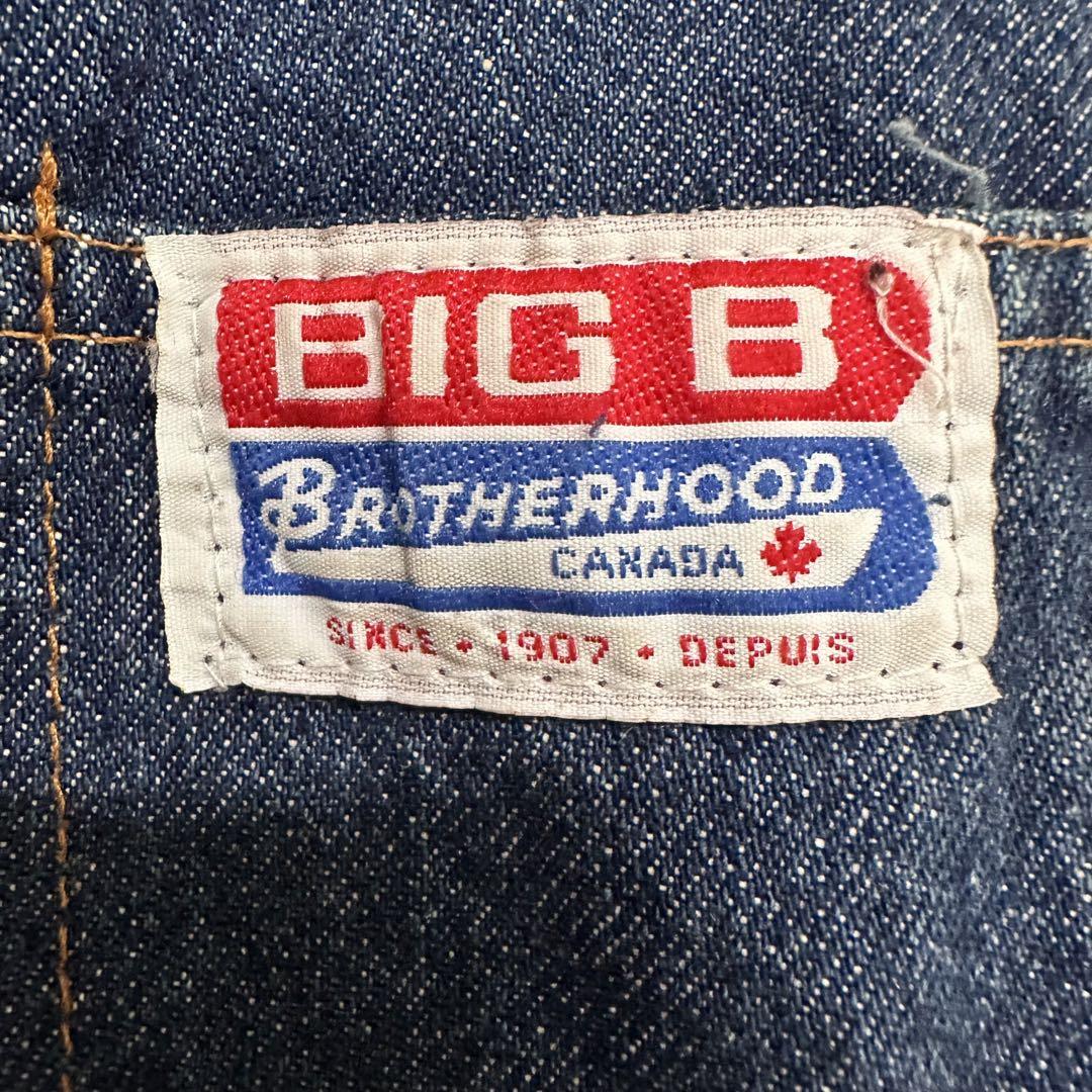 古着　BROTHER HOOD BIC B デニムオーバーオール　ビックサイズ