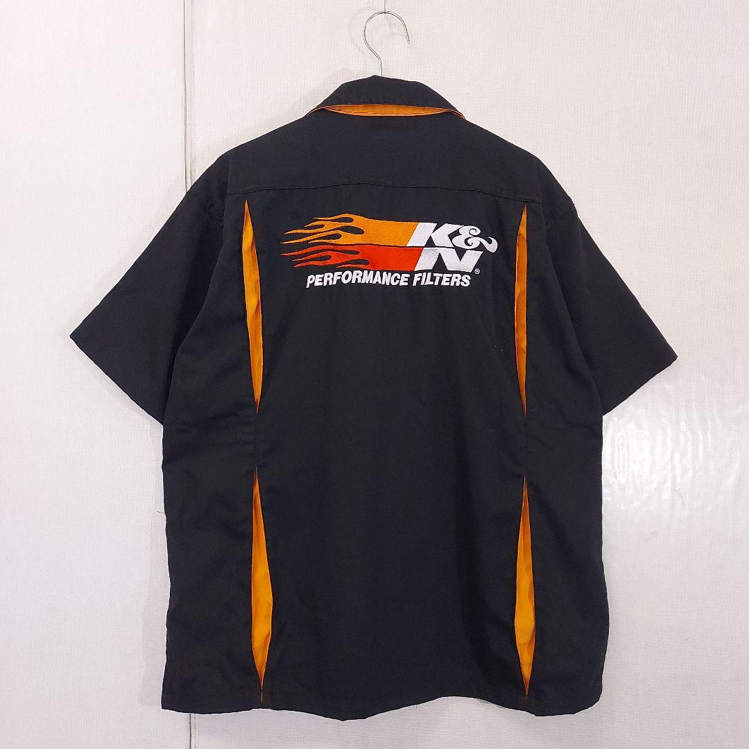 【古着】K&N ピットシャツ メカニックシャツ バイク 車 チューニング レース