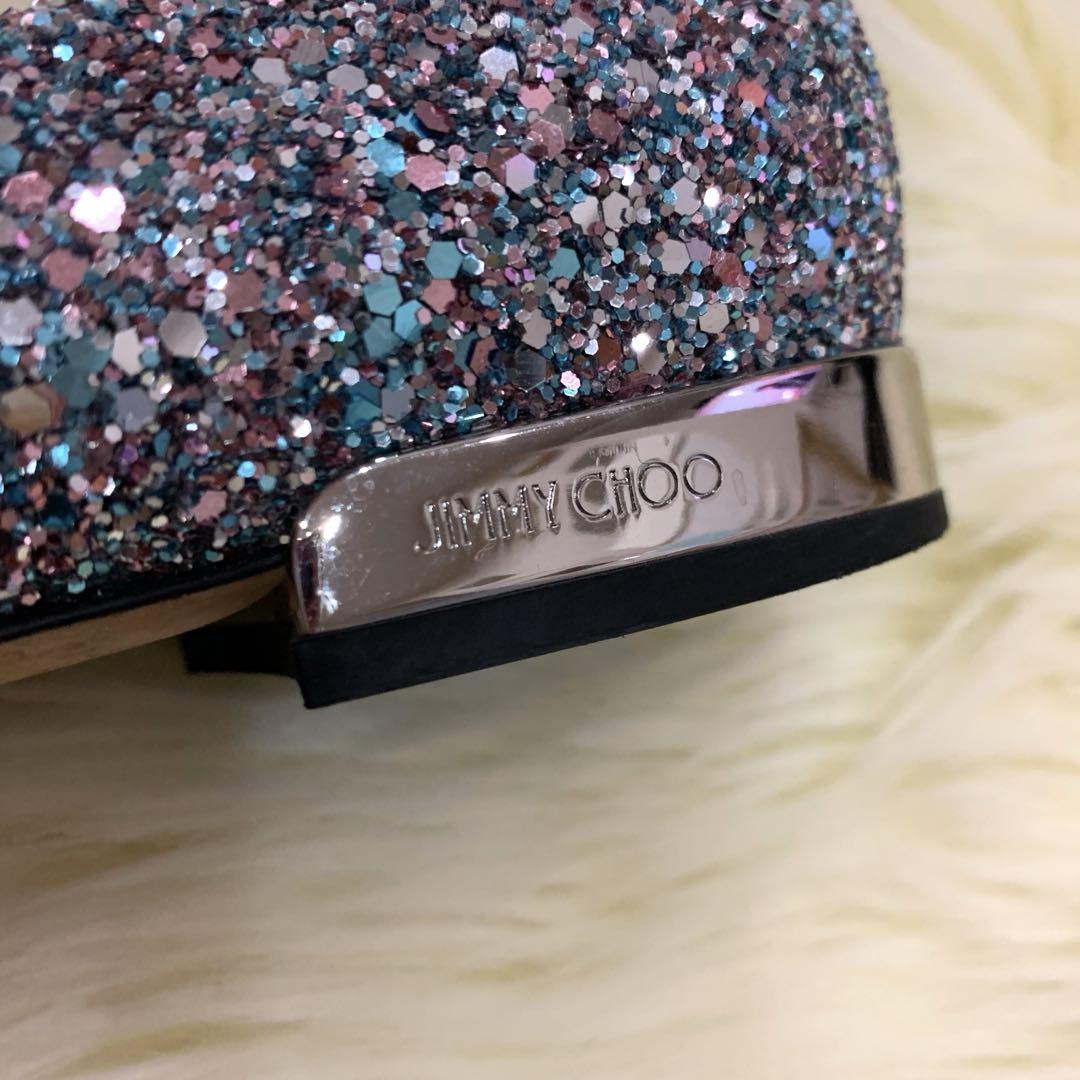 JIMMY CHOO ジミーチュウ　パンプス　フラットシューズグリッター